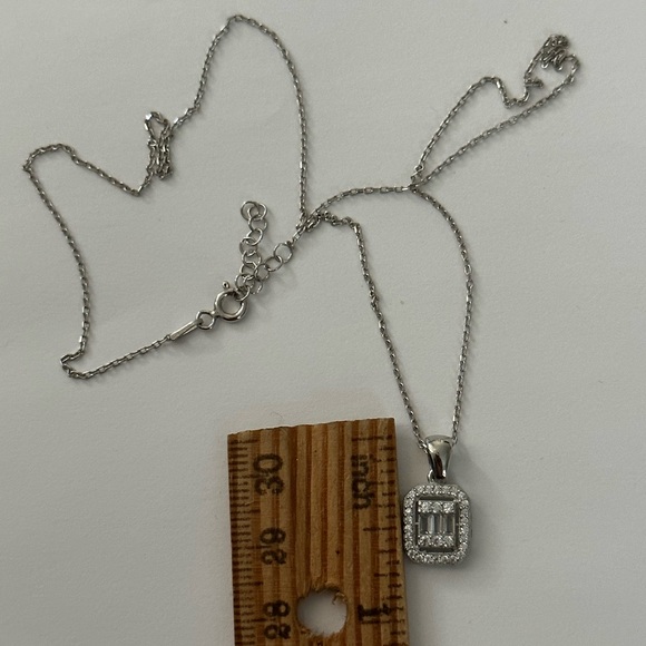 925 Silver baguette cz set trending style - Picture 8 of 13